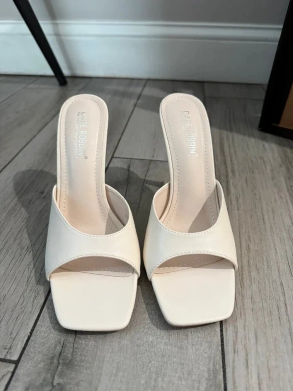 Ivory/ white sandal heels